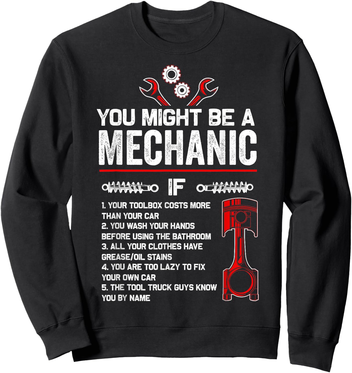 You Might Be A Mechanic If Funny Mechanic Gifts Sweatshirt - Sweatshirt | Black