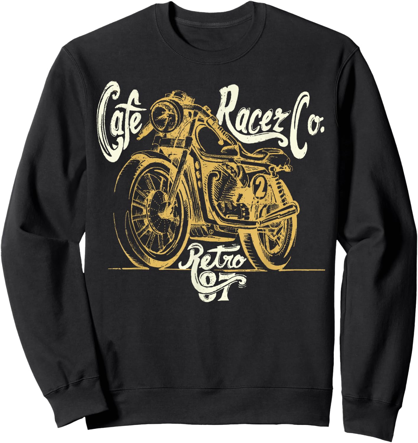 Cafe Racer - Vintage Motorcycle - CB-Rider Sweatshirt - Sweatshirt | Black