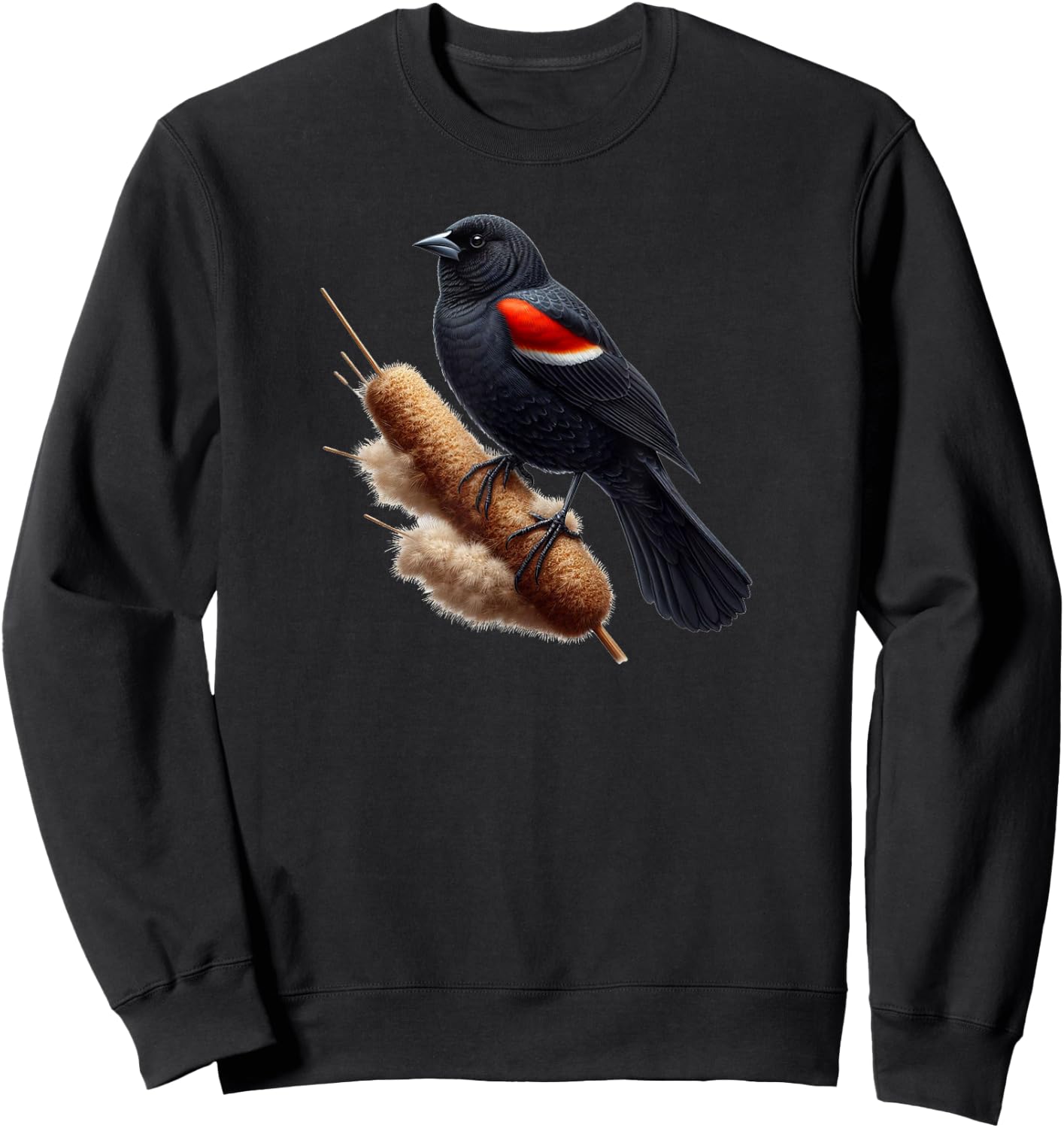 Birds Series. Redwing Blackbird. Sweatshirt - Sweatshirt | Black