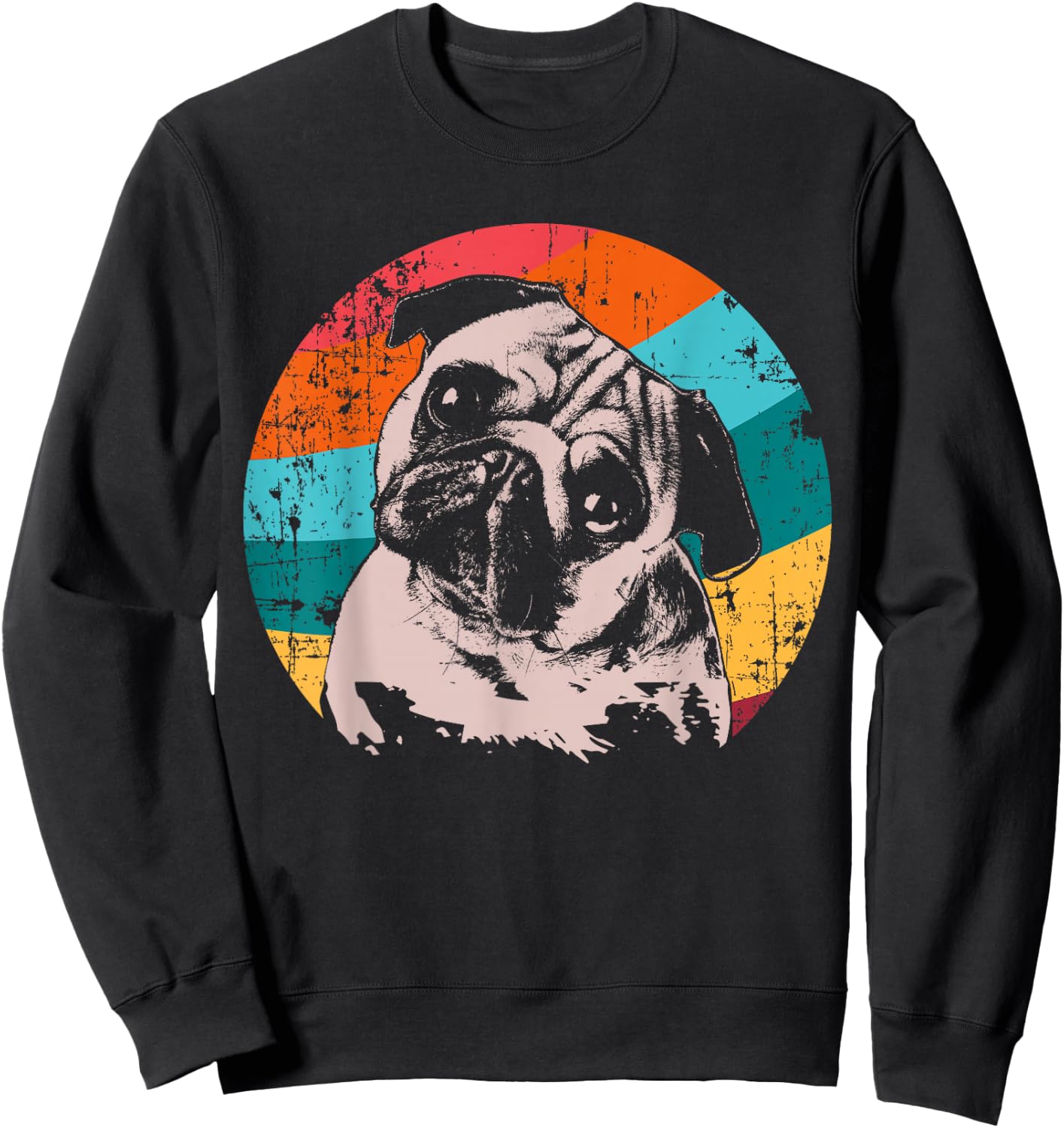 Pug Puggie-Dog Sweatshirt - Sweatshirt | Black