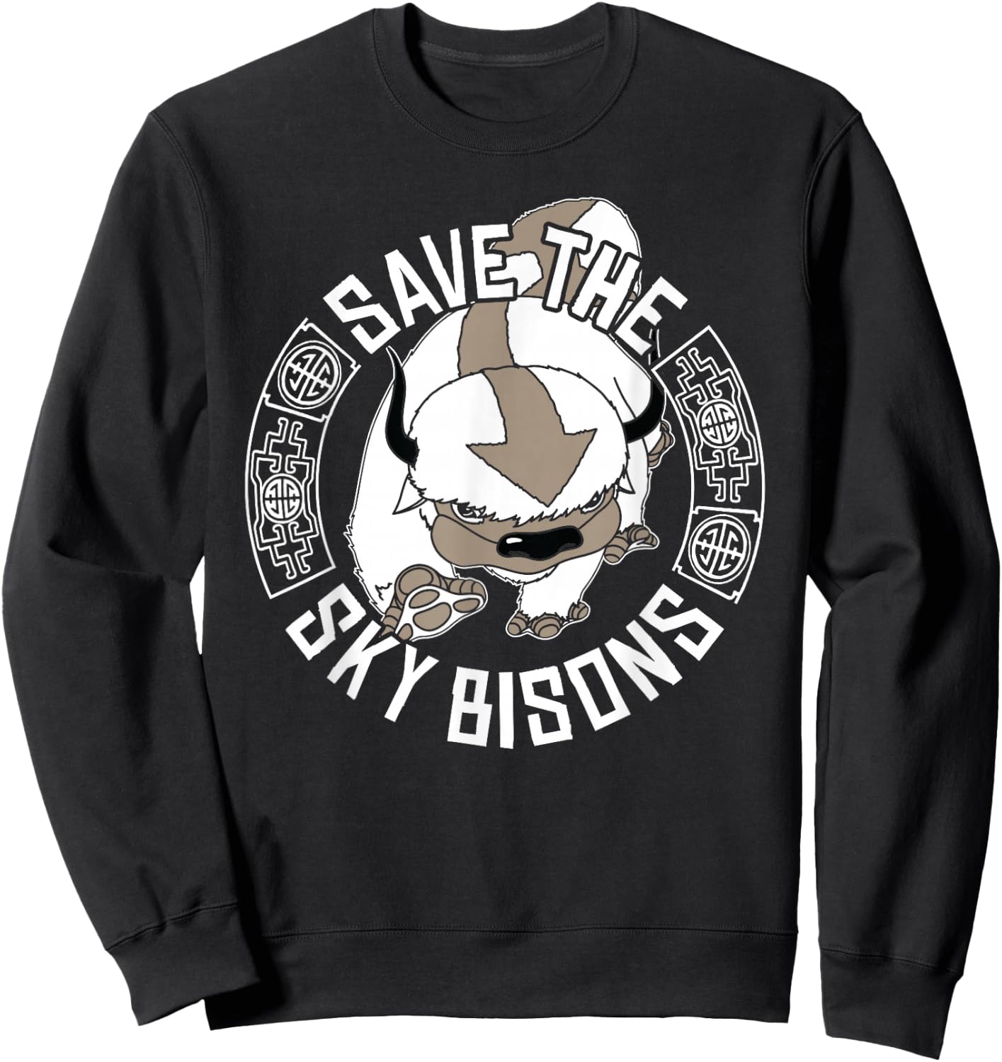Save The Sky Bisons With Bison Head Sweatshirt - Sweatshirt | Black