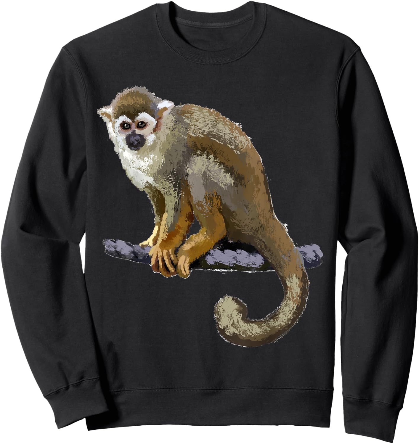 Squirrel Monkey T Shirt Sweatshirt - Sweatshirt | Black