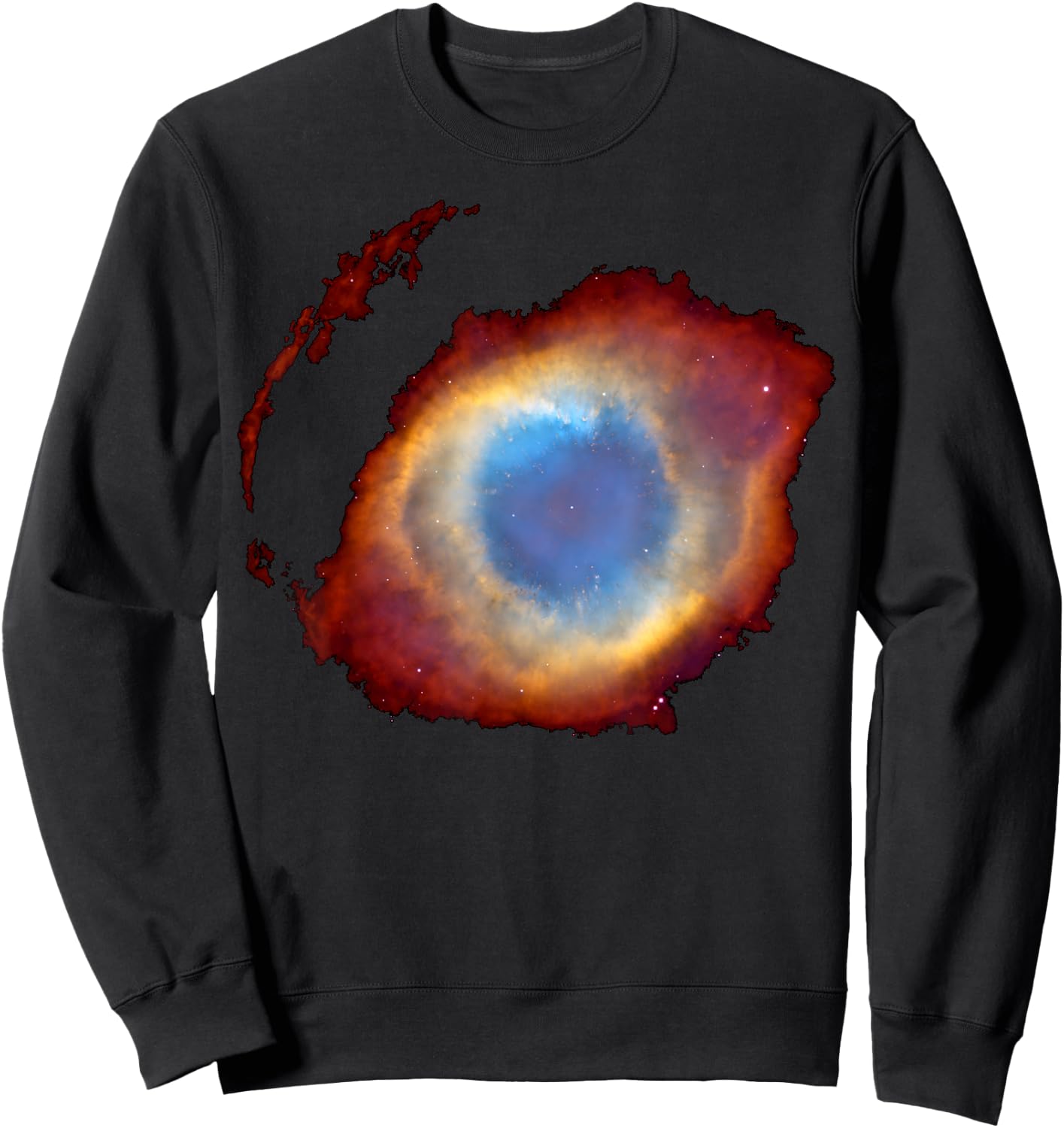 Final Frontier Gifts Eye of God Helix Planetary Nebula NGC 7293 Hubble Photo -Adults Kids Black Short Sleeve Classic Fit Sweatshirt - Sweatshirt | Black