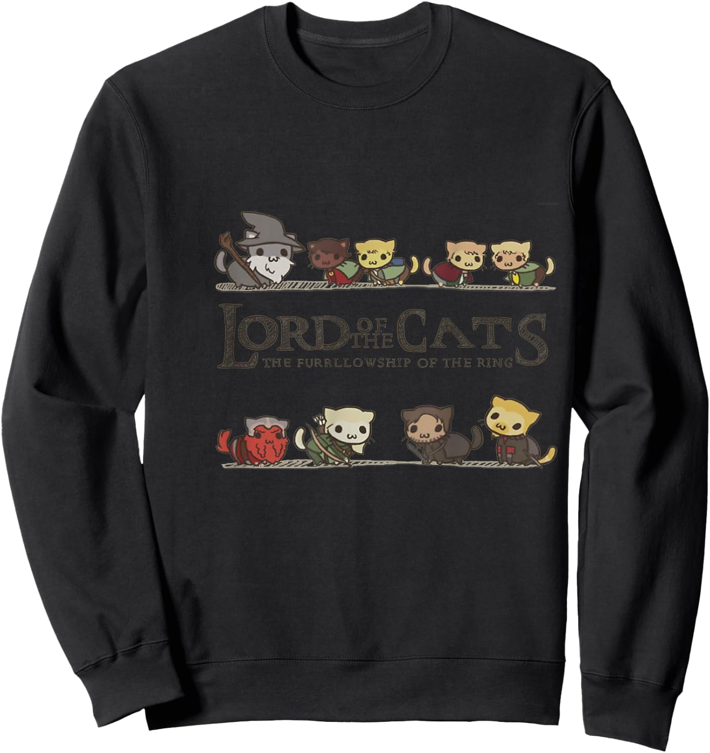 Cat - Lord of The Cats - Funny Kitten Sweatshirt - Sweatshirt | Black