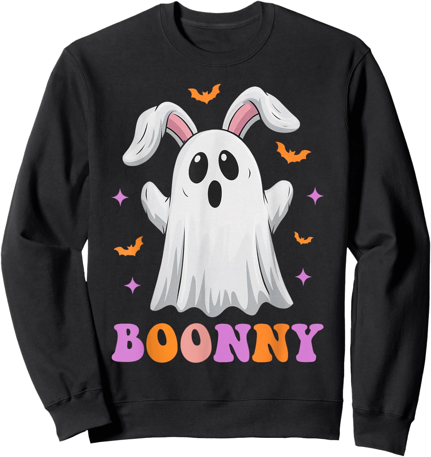 Boonny Spooky Bunny Ghost Rabbit Halloween Costume Sweatshirt - Sweatshirt | Black