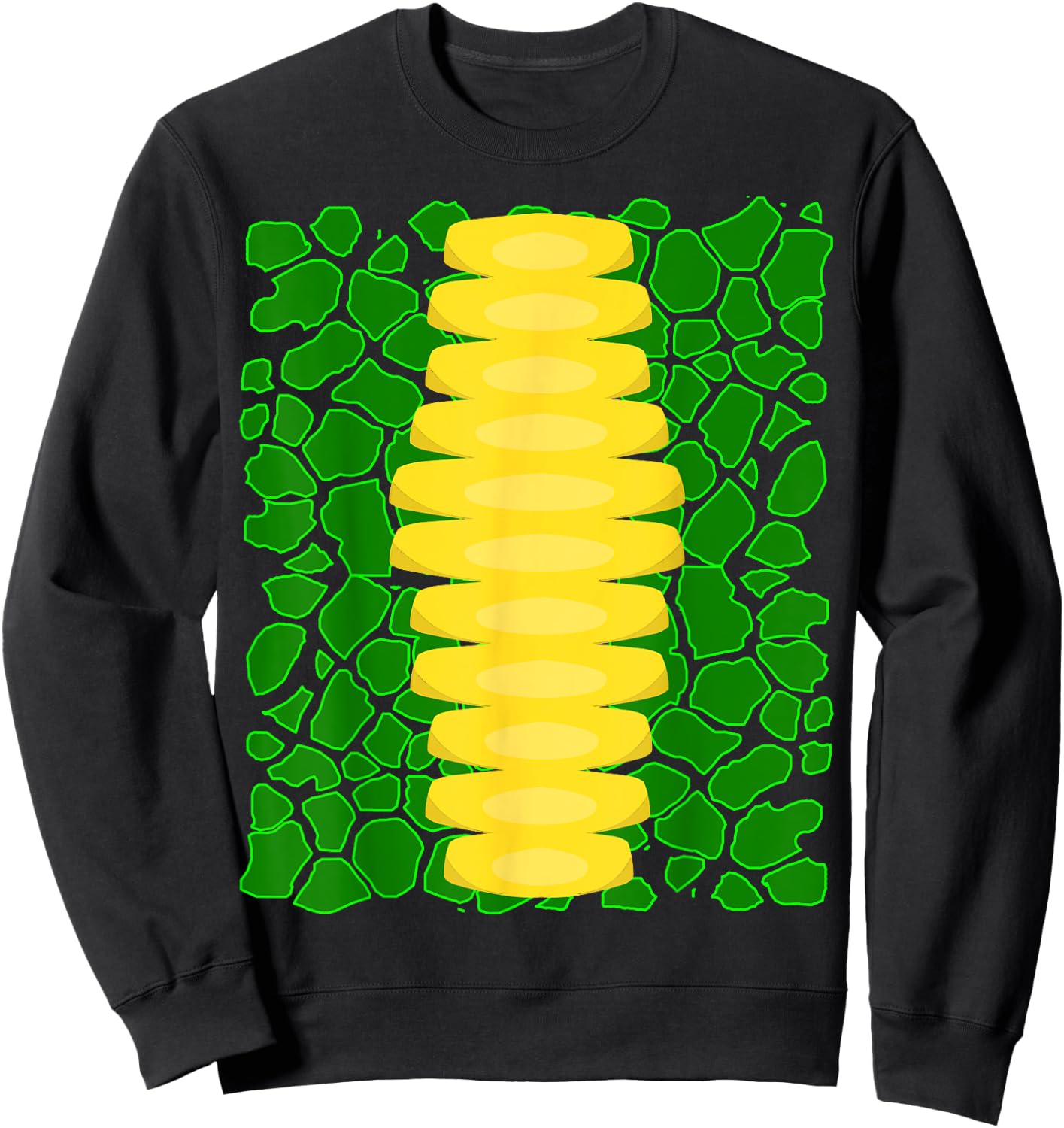 Dragon Costume Green Reptile Skin Pattern Print Sweatshirt - Sweatshirt | Black