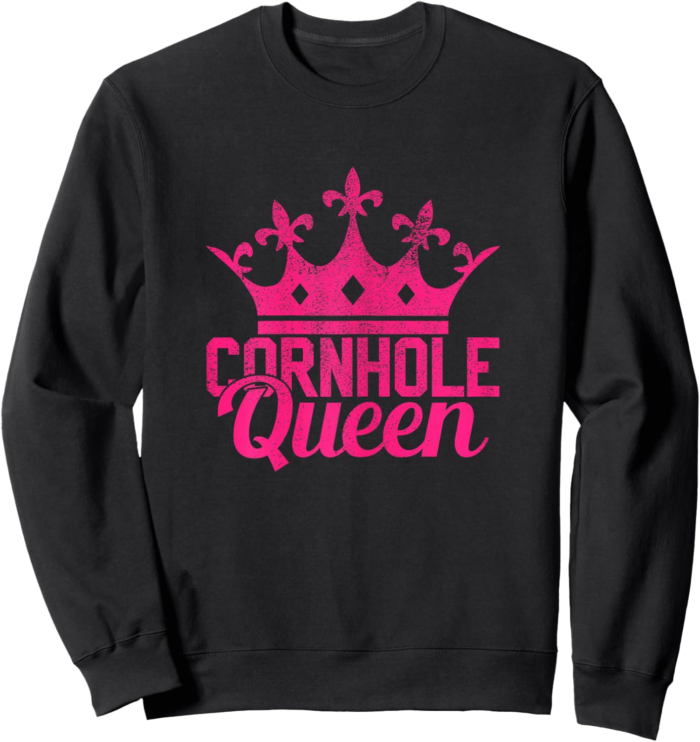 Cornhole Queen Corn Hole Funny Sweatshirt - Sweatshirt | Black