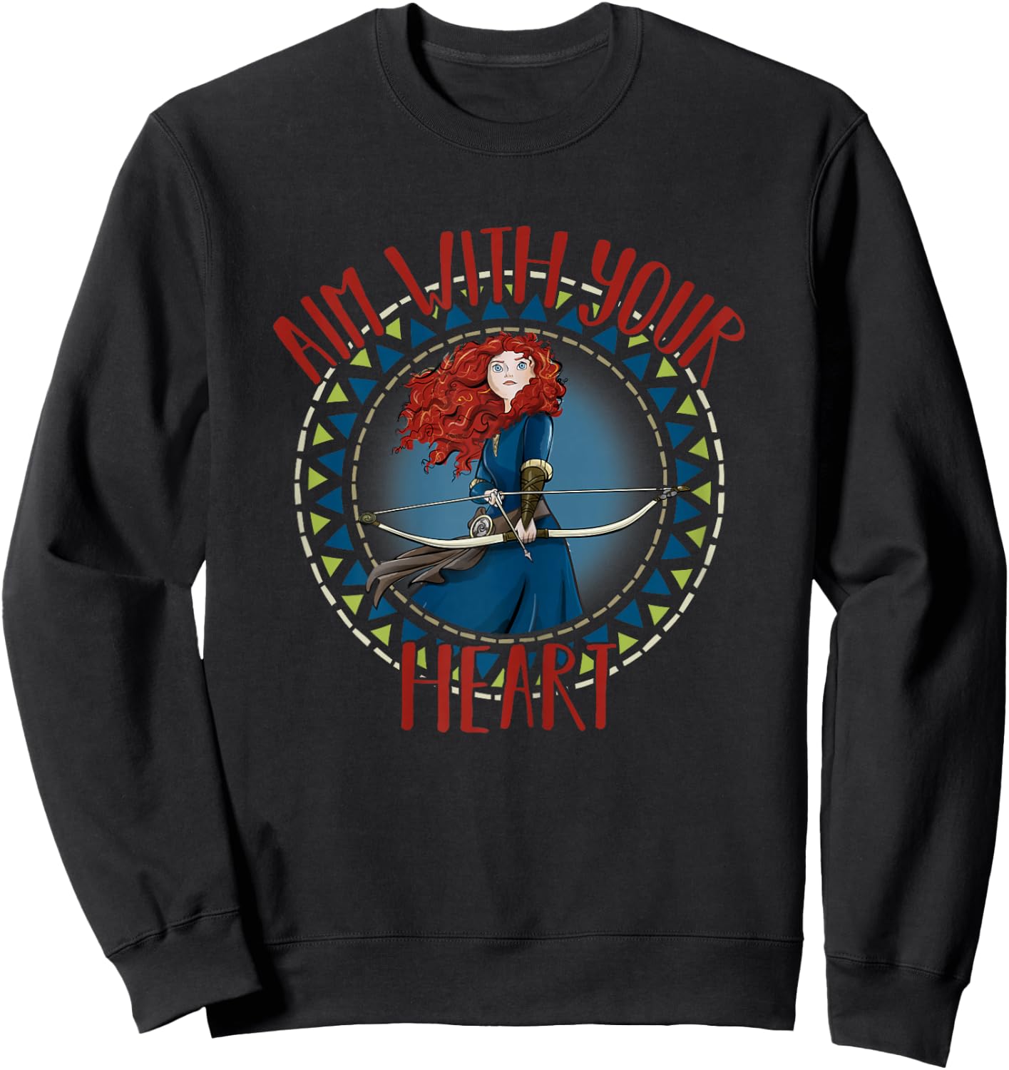 Disney Brave Merida Aim with Your Heart Graphic Sweatshirt - Sweatshirt | Black