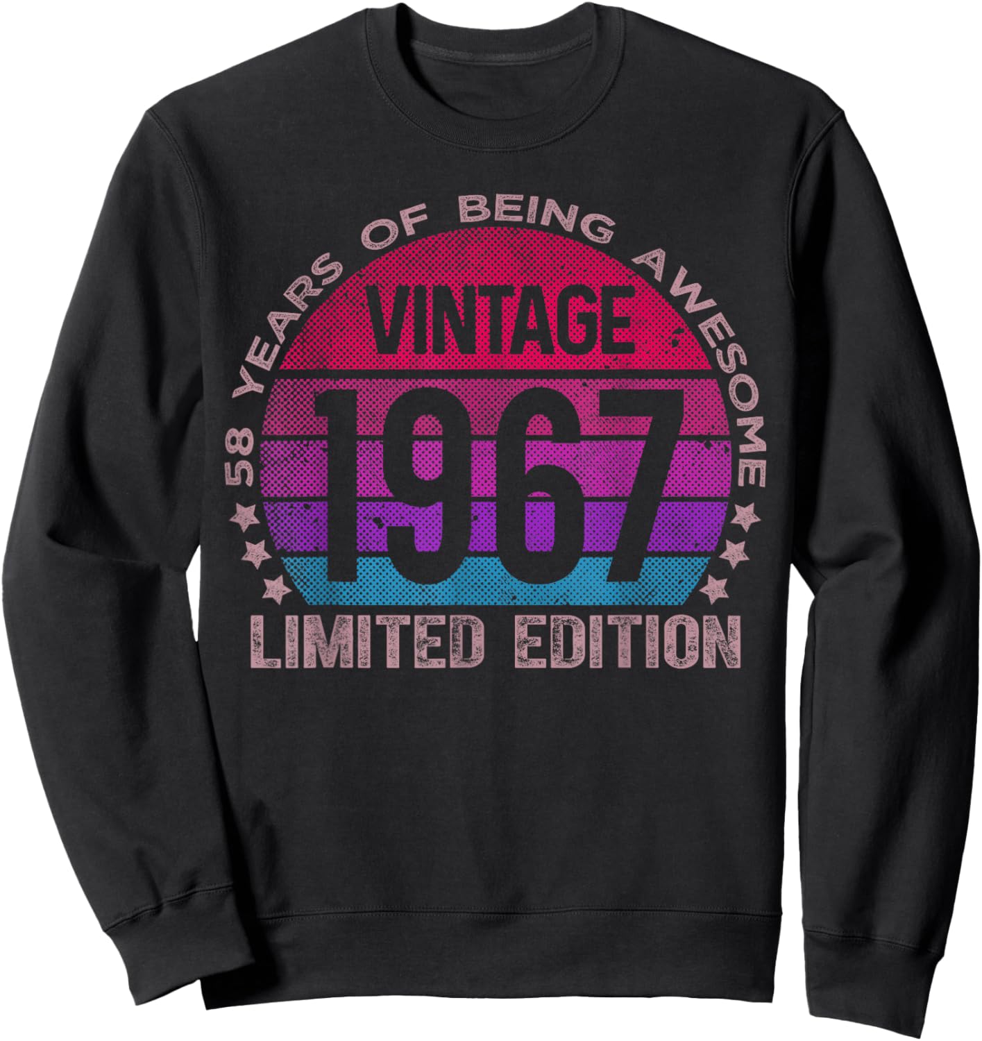 58 Year Old Gifts Limited Edition 58th Birthday Women Sweatshirt - Sweatshirt | Black