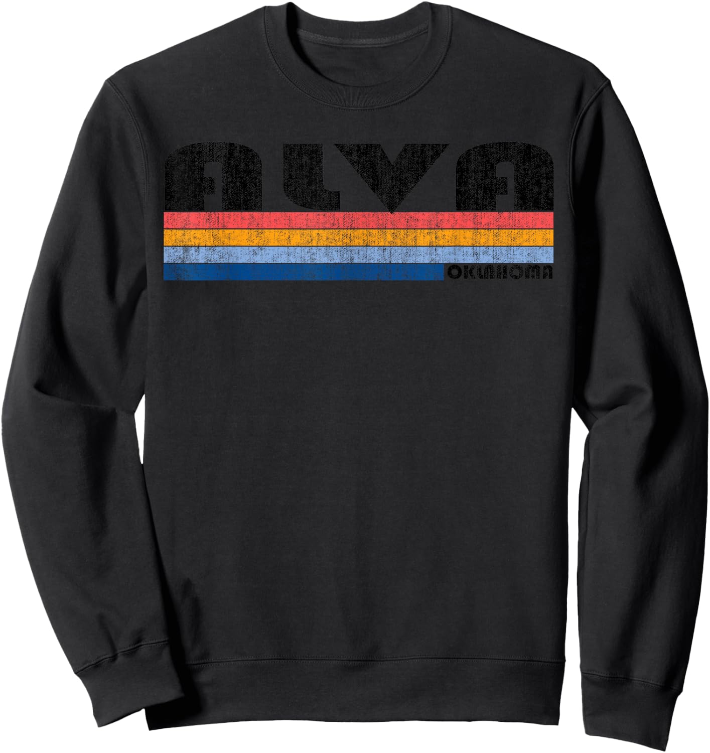 Vintage 1980s Style Alva OK T Shirt Sweatshirt - Sweatshirt | Black