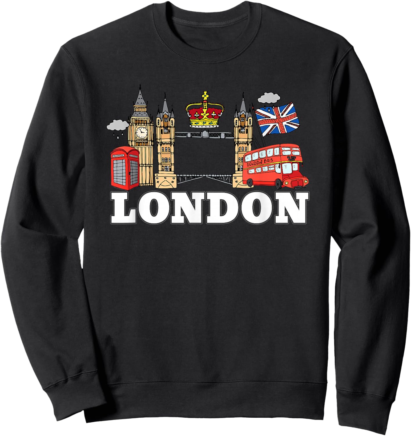 England London Shirt Souvenir Women Kids Sweatshirt - Sweatshirt | Black