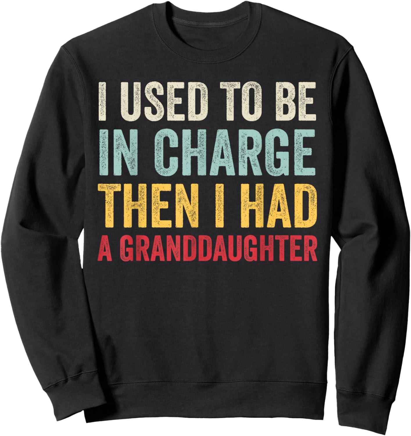 I Used to Be in Charge Then I Had A Granddaugter Fathers Day Sweatshirt - Sweatshirt | Black