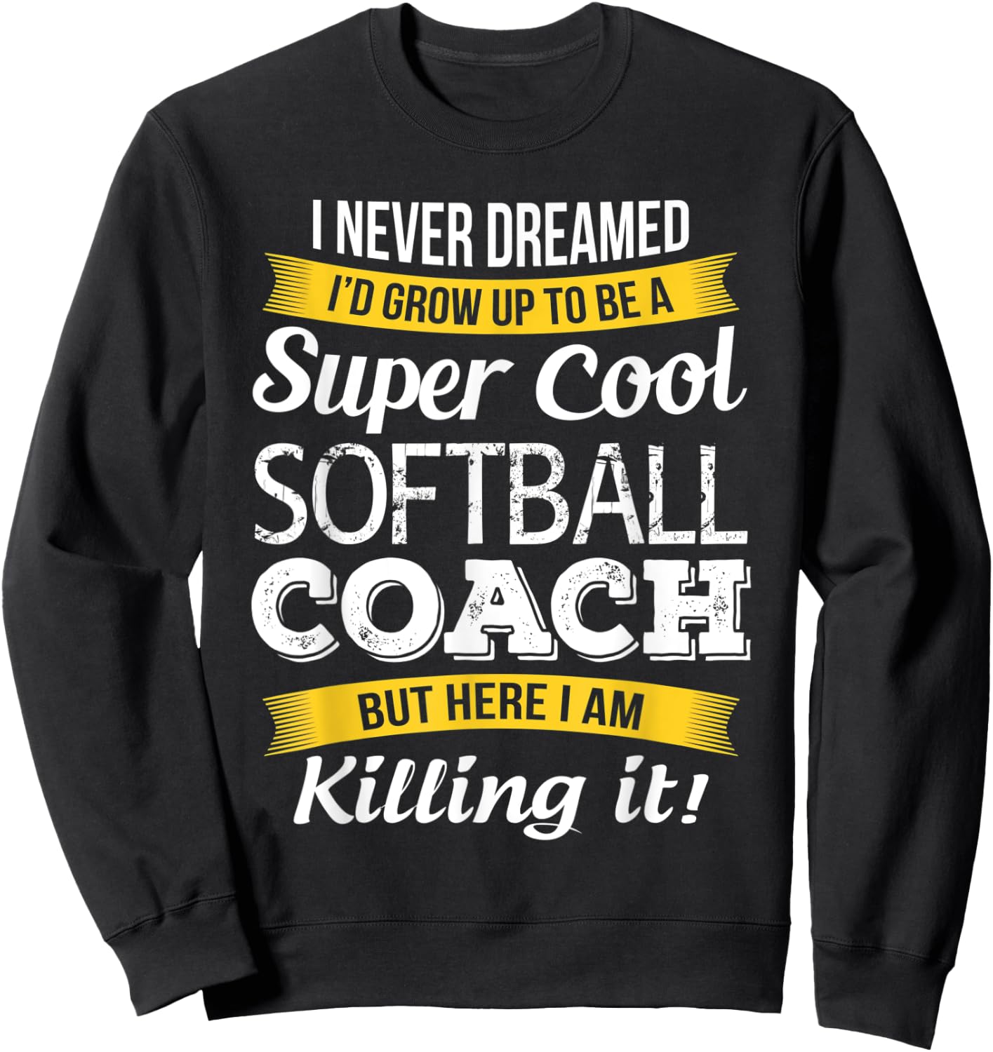 Softball Coach Shirt Thank You Appreciation Funny Gift Sweatshirt - Sweatshirt | Black