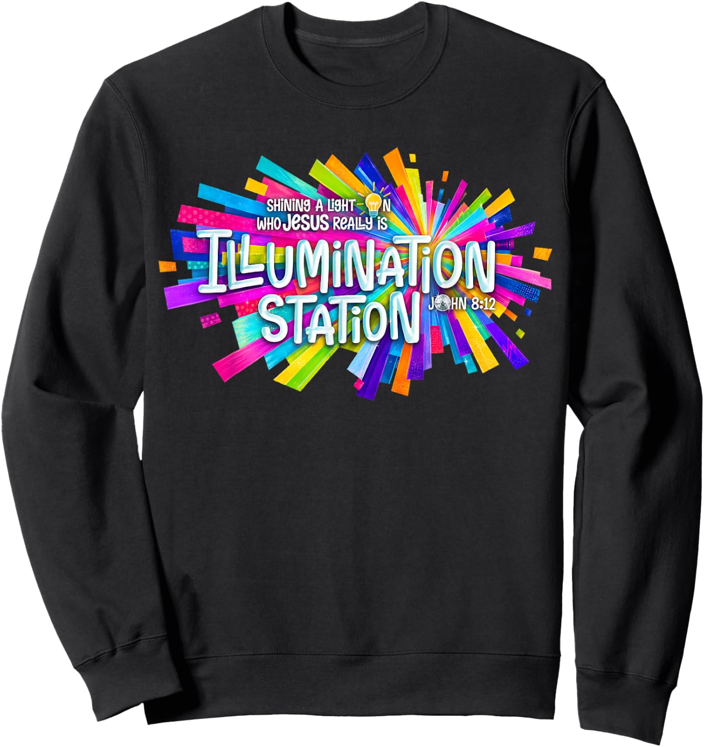 Illumination Station VBS 2026 Bible Jesus Christian Lights Sweatshirt - Sweatshirt | Black