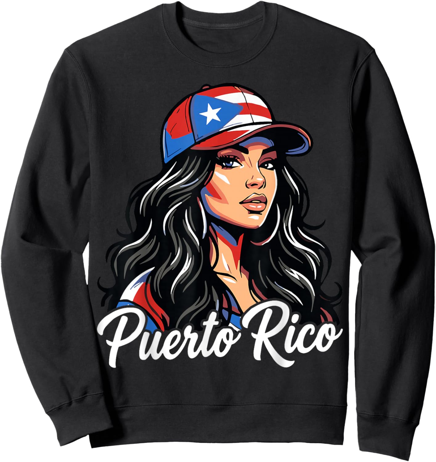Puerto Rico Flag Boricua Puerto Rican Sweatshirt - Sweatshirt | Black
