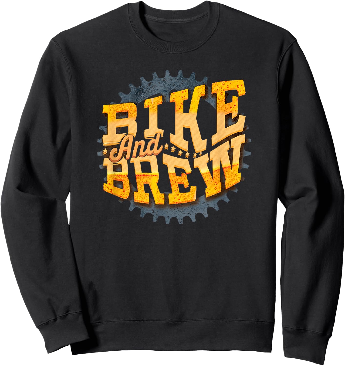 Bike And Brew | Biking Shirt Funny Bike Beer Shirt Sweatshirt - Sweatshirt | Black