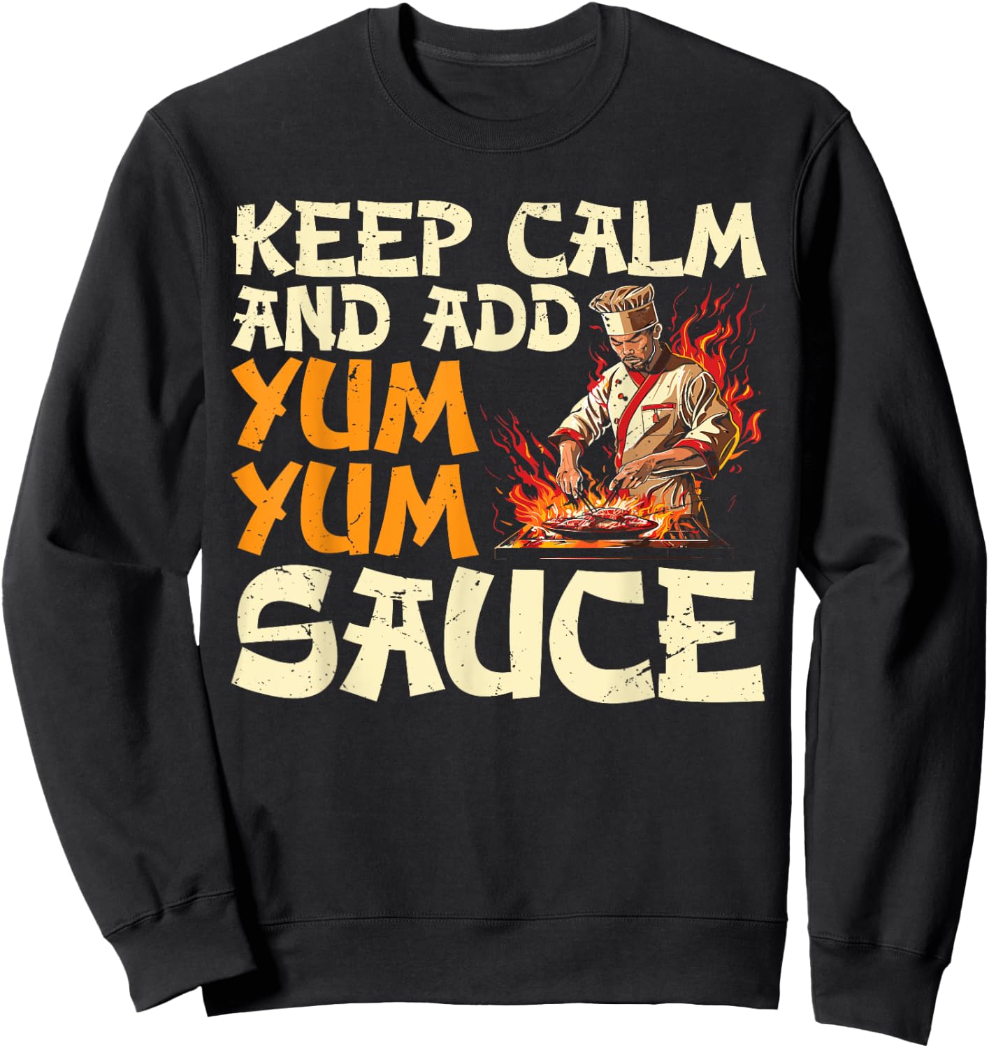 Keep Calm and Add Yum Yum Sauce Sweatshirt - Sweatshirt | Black