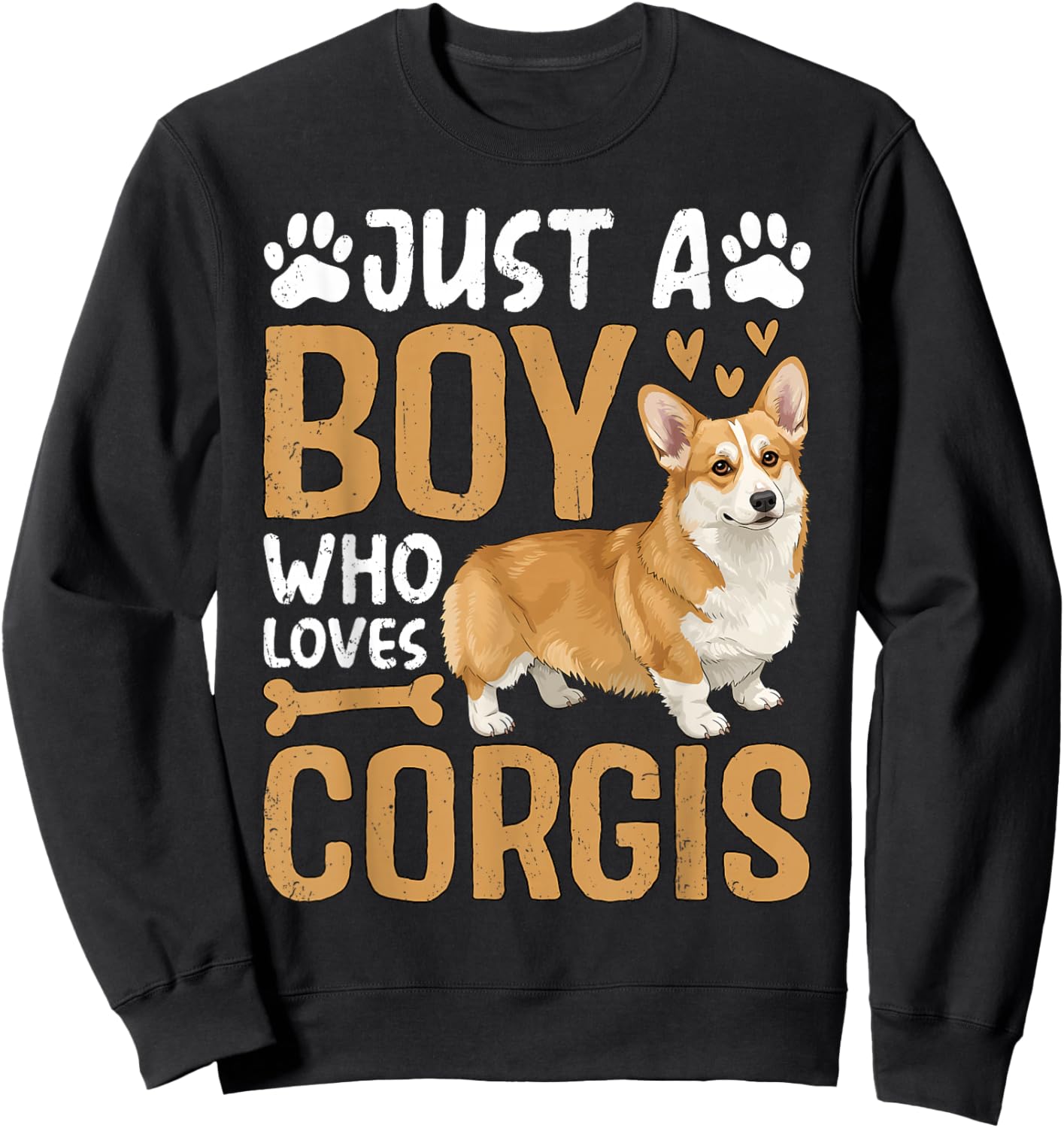 Just A Boy Who Loves Corgis Sweatshirt - Sweatshirt | Black