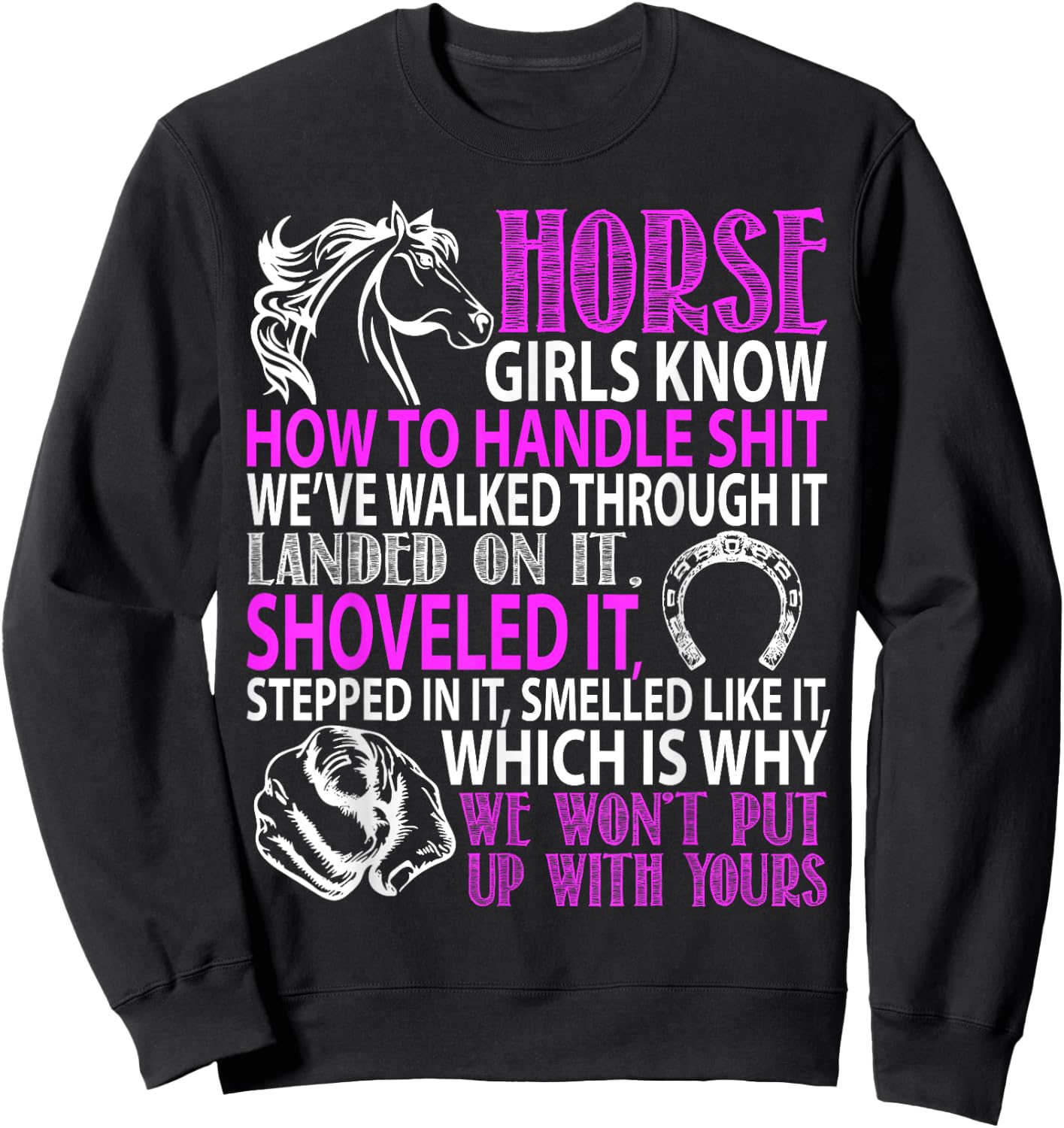 Horse Girls Know: Horse Gift Girls-Horse Lover Sweatshirt - Sweatshirt | Black