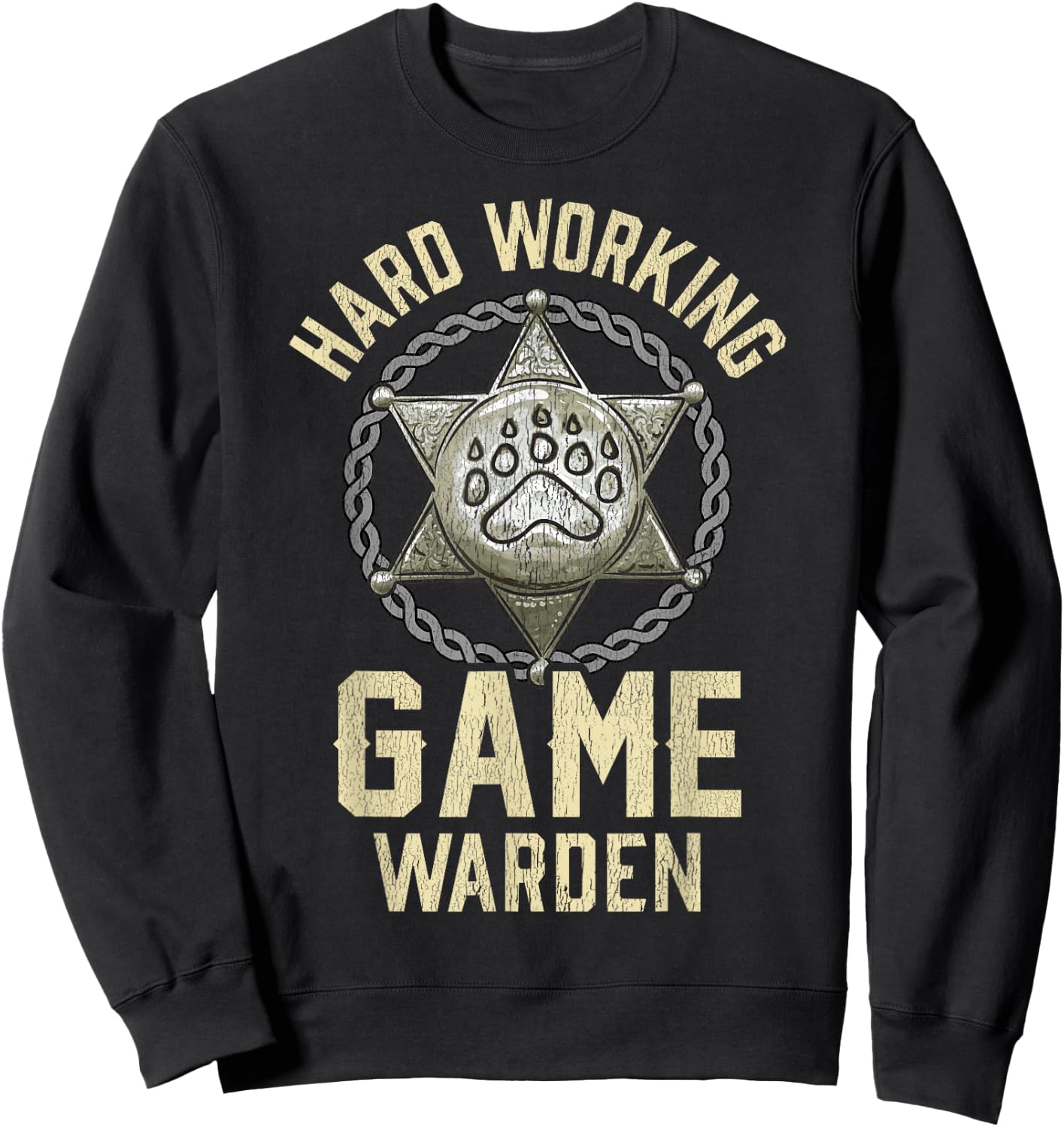 Game Warden Badge Fish Wildlife Game Warden Sweatshirt - Sweatshirt | Black