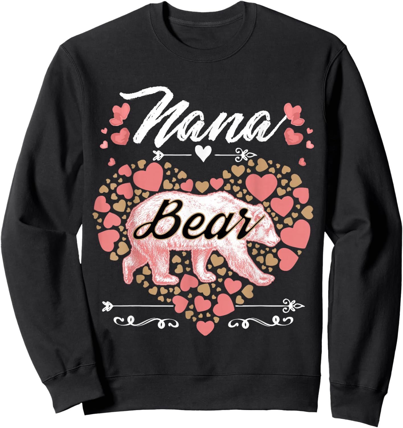 Nana Bear Shirt - Cute Mother's Day and Birthday Sweatshirt - Sweatshirt | Black