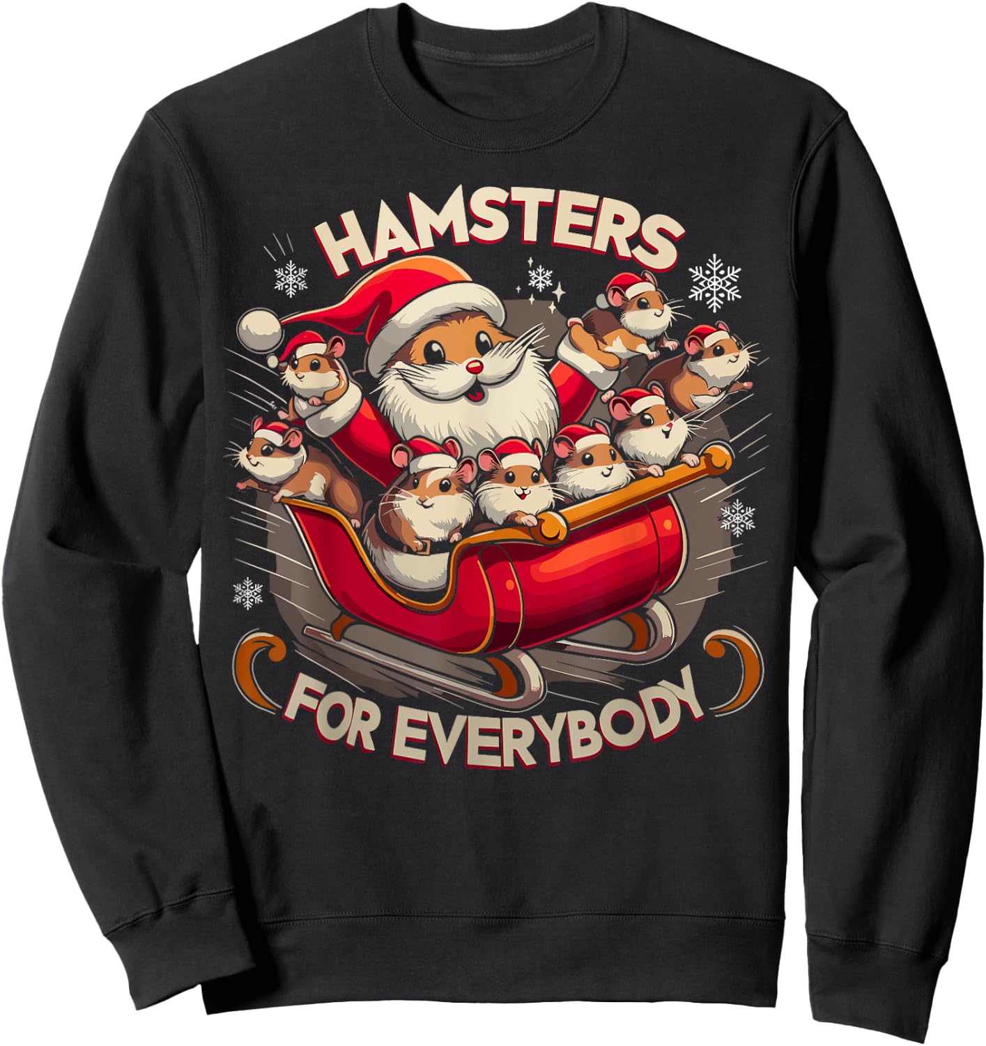 Hamsters For Everybody Christmas Pajamas Hamster Kids Girls Sweatshirt - Sweatshirt | Black