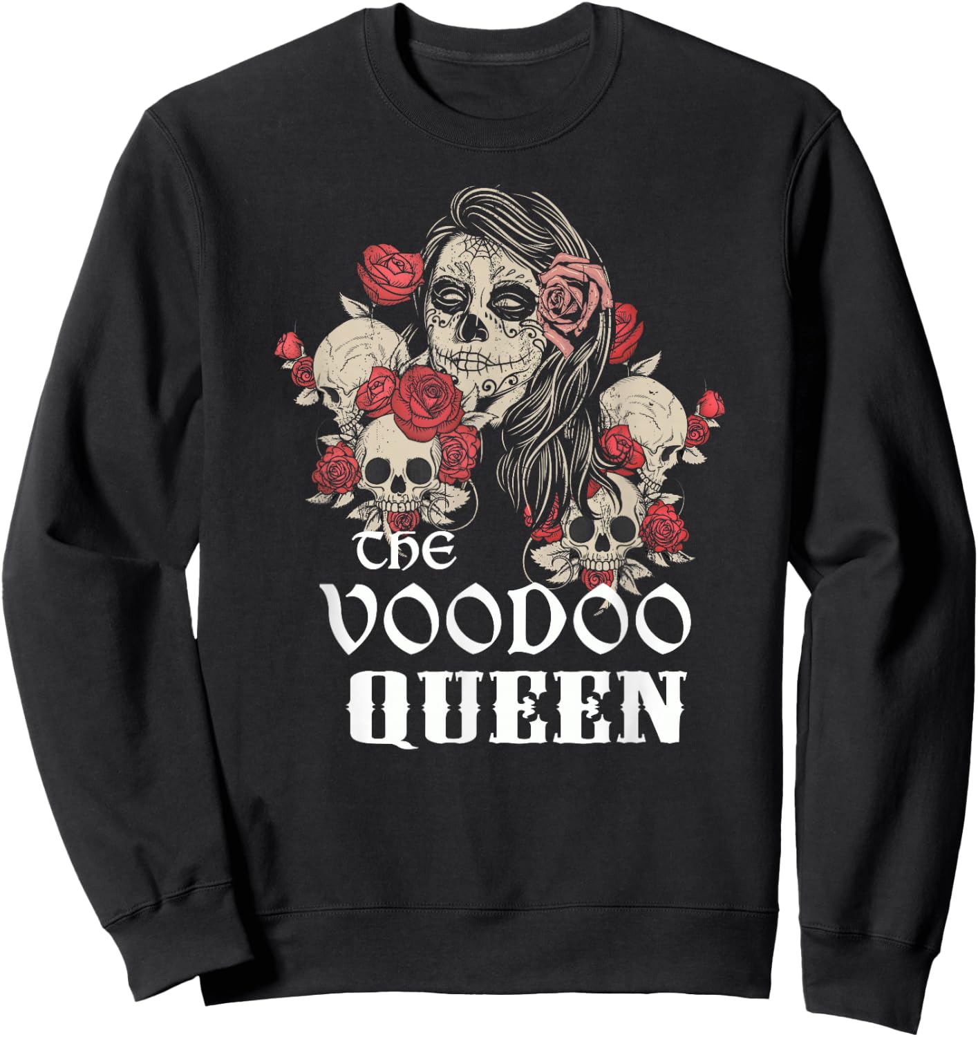 New Orleans Mardi Gras Voodoo Queen Halloween Sweatshirt - Sweatshirt | Black