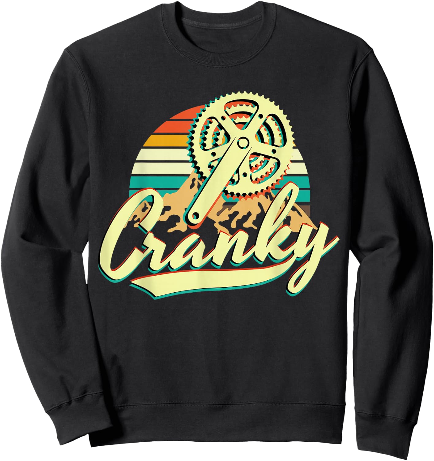 Bicycle Cranky Retro Vintage Gift Cycling Lovers Sweatshirt - Sweatshirt | Black