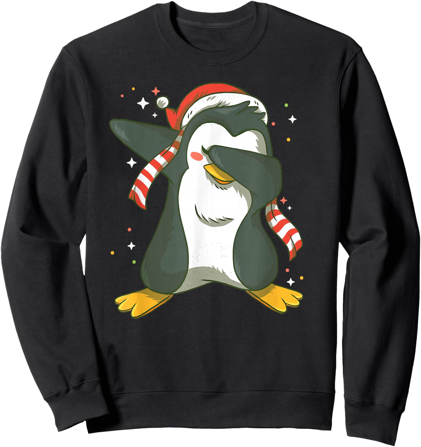 Penguin Dabbing Funny Cute Animal Winter Christmas Gift Sweatshirt - Sweatshirt | Black