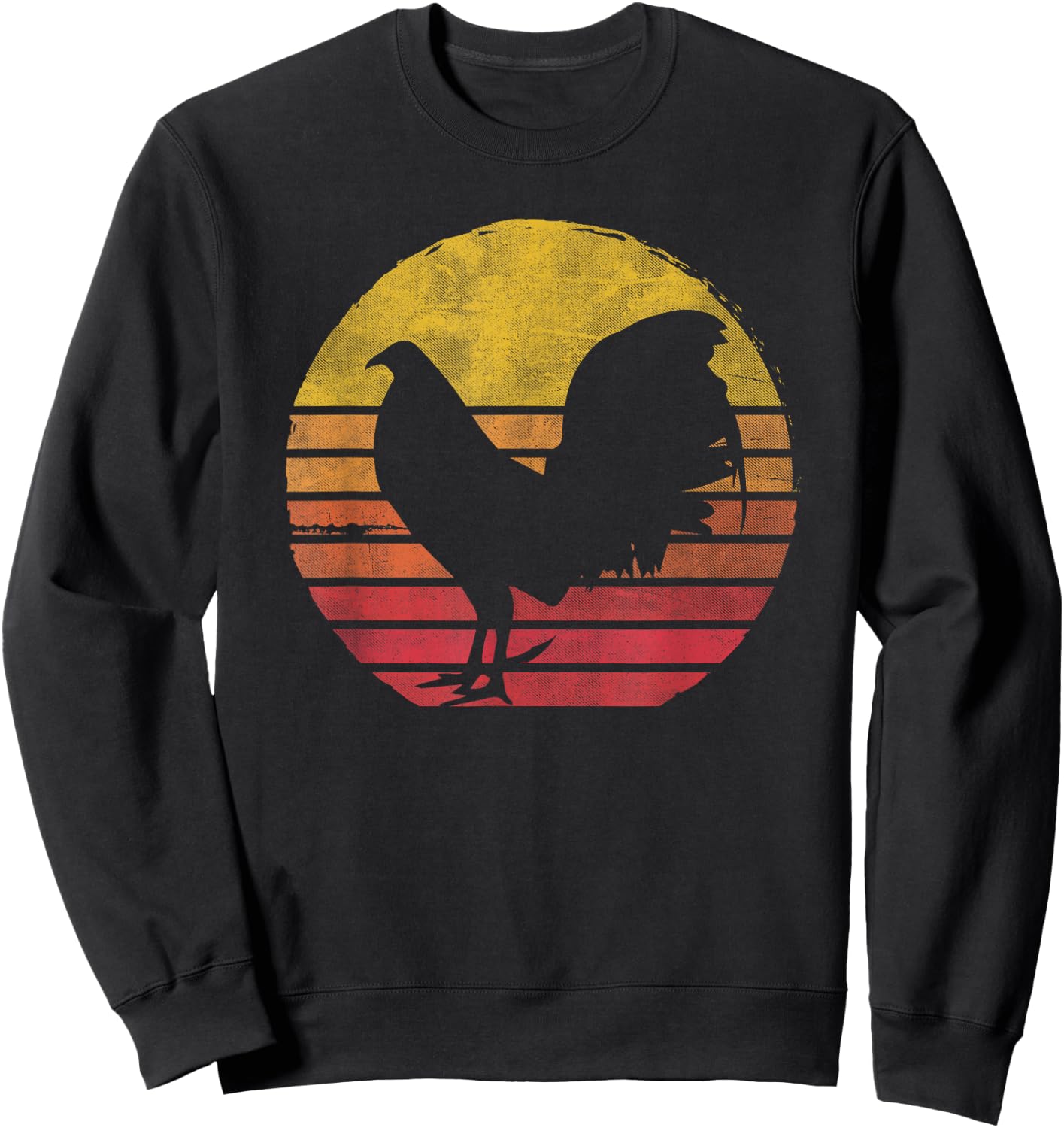 Vintage Cock Fight T Shirt Rooster Shirt Sweatshirt - Sweatshirt | Black