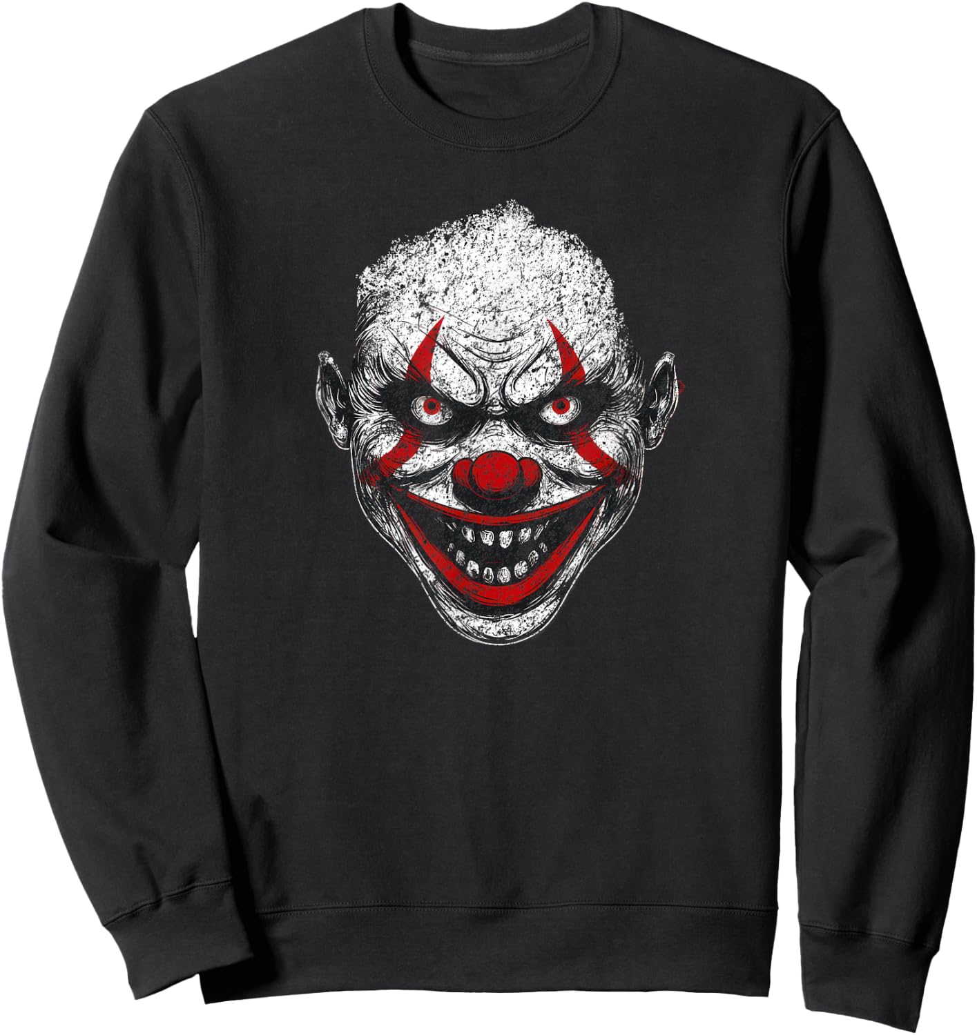 Evil Clown - Halloween Creature Horror Creepy Scary Costume Sweatshirt - Sweatshirt | Black