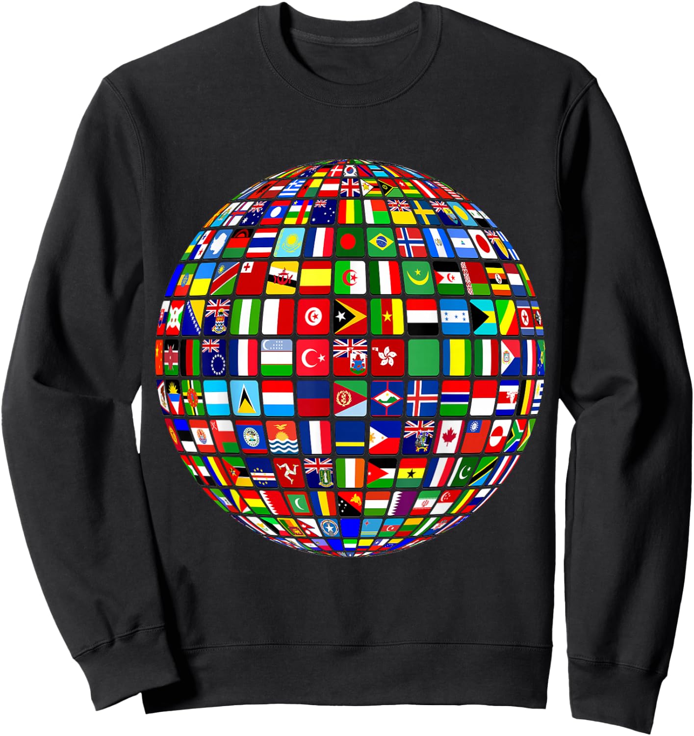 International World Flags and World map for Children Sweatshirt - Sweatshirt | Black