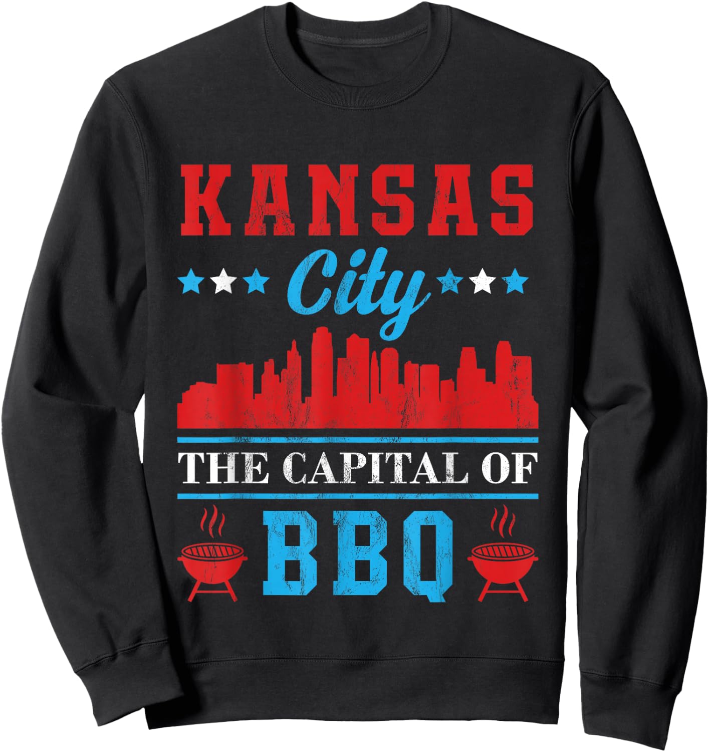 Kansas City The Capital of BBQ Sweatshirt - Sweatshirt | Black