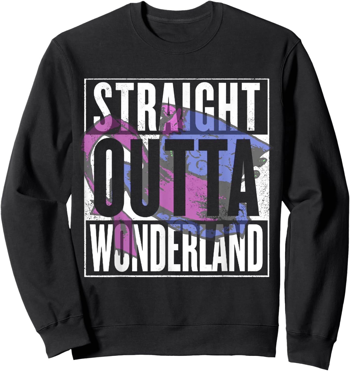 Straight Outta Wonderland Mad Hatter Sweatshirt - Sweatshirt | Black