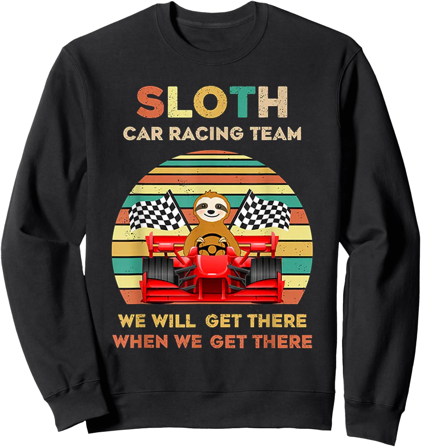 Sloth Racing Team Sweatshirt - Sweatshirt | Black