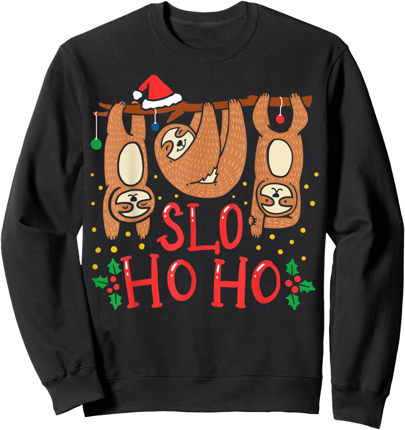 Sloth Christmas Sweatshirt - Sweatshirt | Black