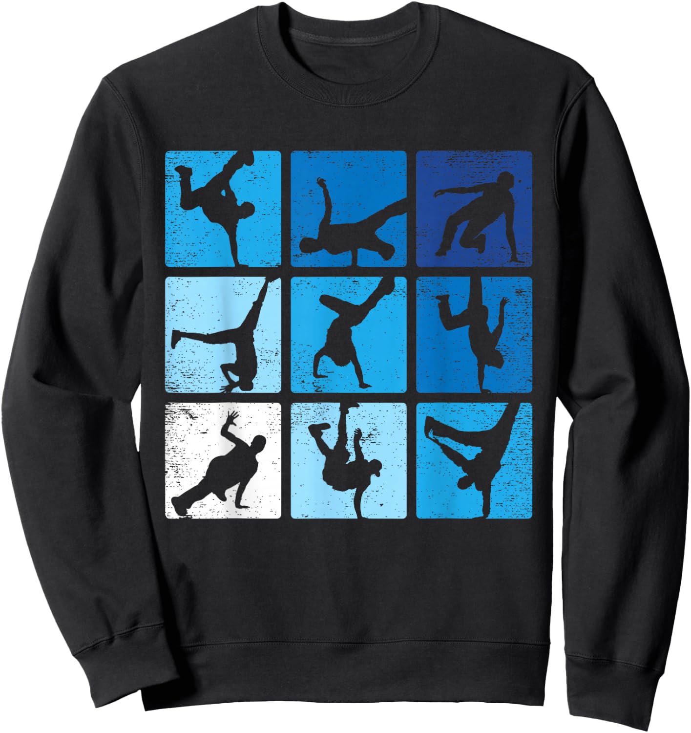 Hip Hop Break dance poses Retro Vintage Gift Sweatshirt - Sweatshirt | Black