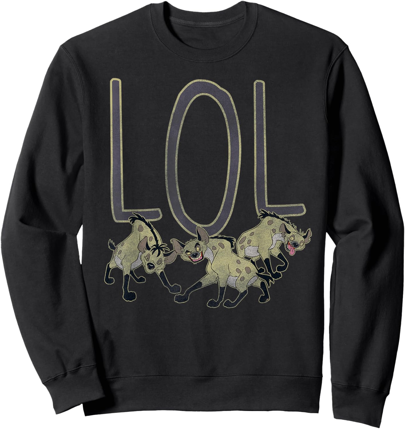 Disney The Lion King LOL Laughing Hyenas Group Vintage Sweatshirt - Sweatshirt | Black