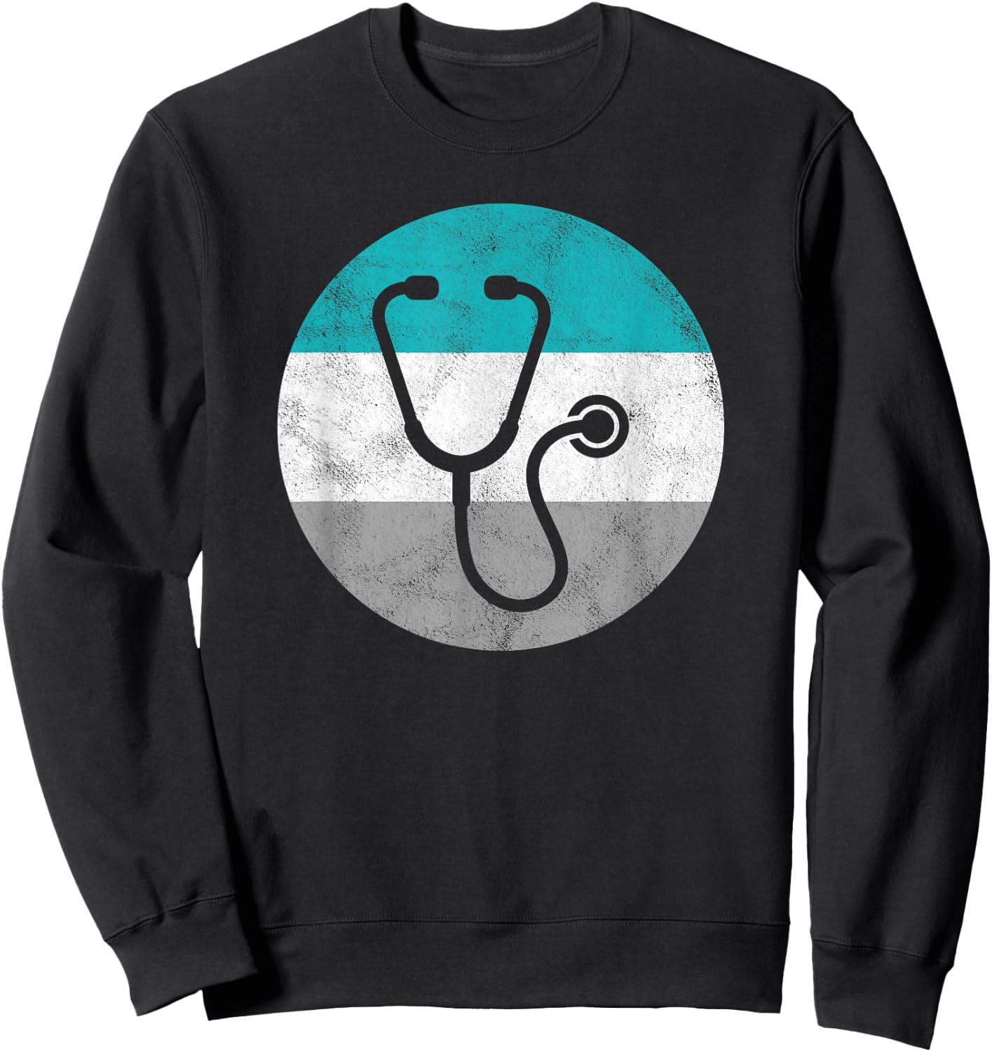 Stethoscope Retro Doctor Gift Women Boys & Girls Sweatshirt - Sweatshirt | Black
