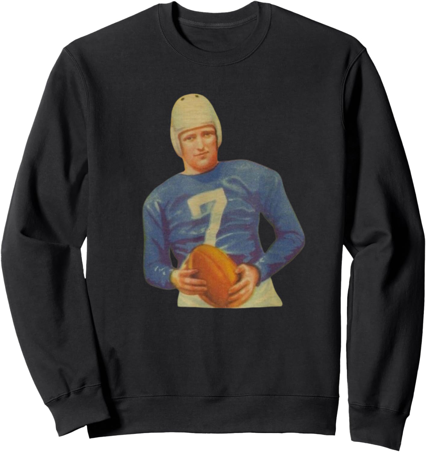 Dutch Clark 1935 Vintage Football Card Style Retro Player Sweatshirt - Sweatshirt | Black