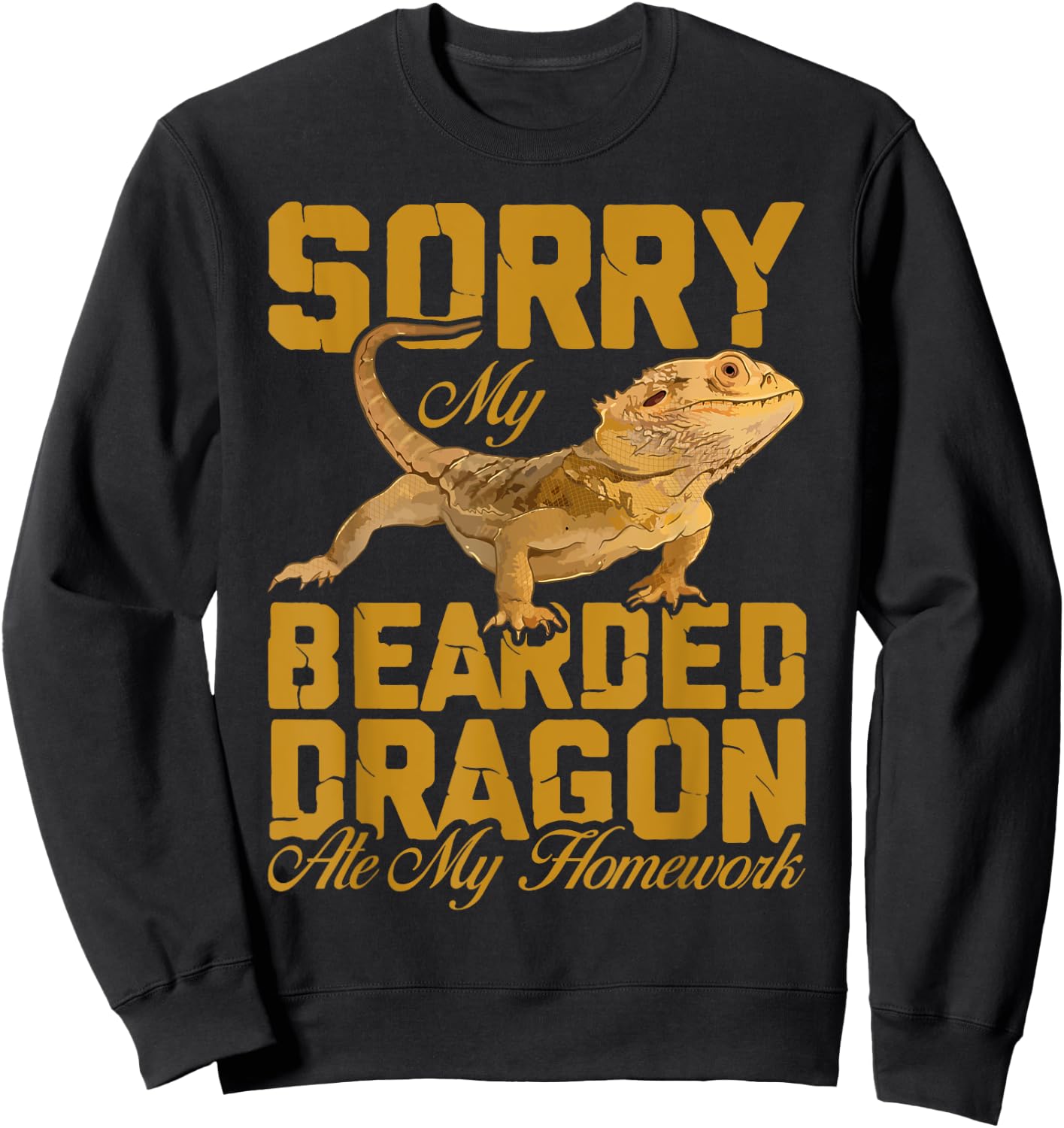 My Bearded Dragon Ate My Homework Bearded Dragon Boys Sweatshirt - Sweatshirt | Black