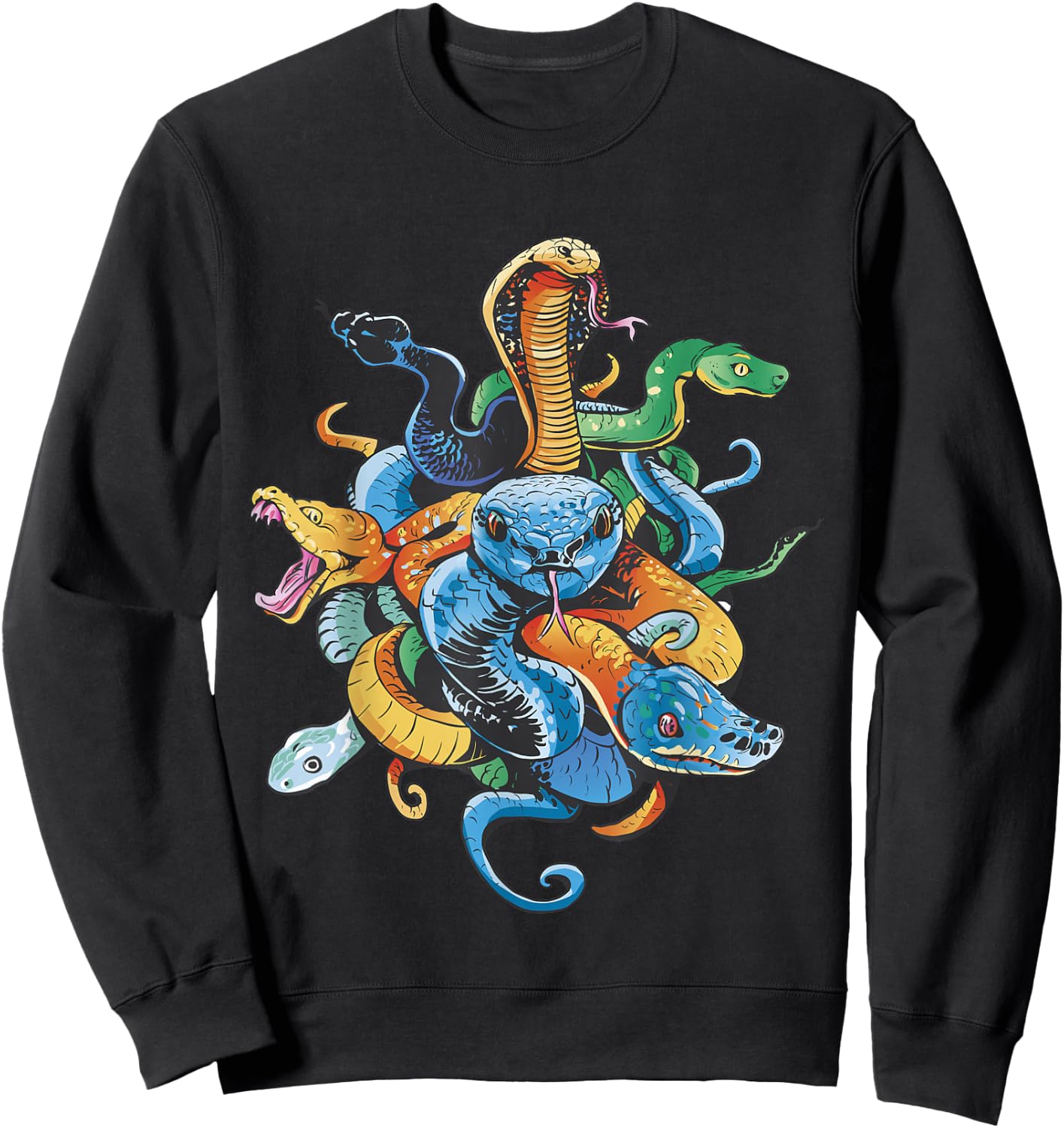 Snake Animal Motif Reptiles Animal Snake Sweatshirt - Sweatshirt | Black
