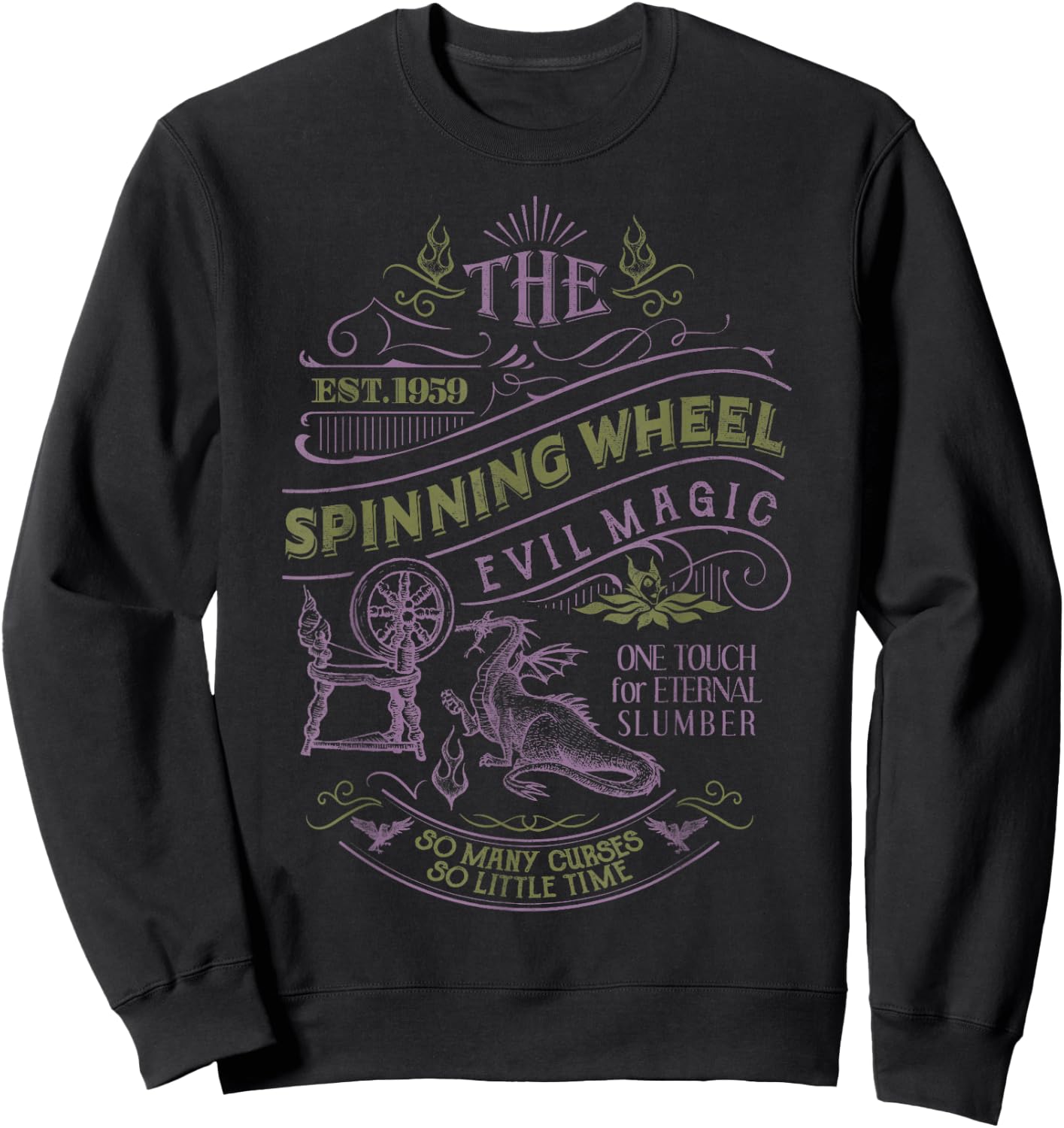 Disney Sleeping Beauty The Spinning Wheel Poster Sweatshirt - Sweatshirt | Black