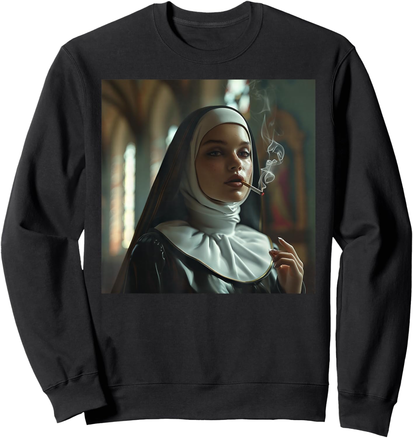 Beautiful rebellious nun, rebellious nun Sweatshirt - Sweatshirt | Black
