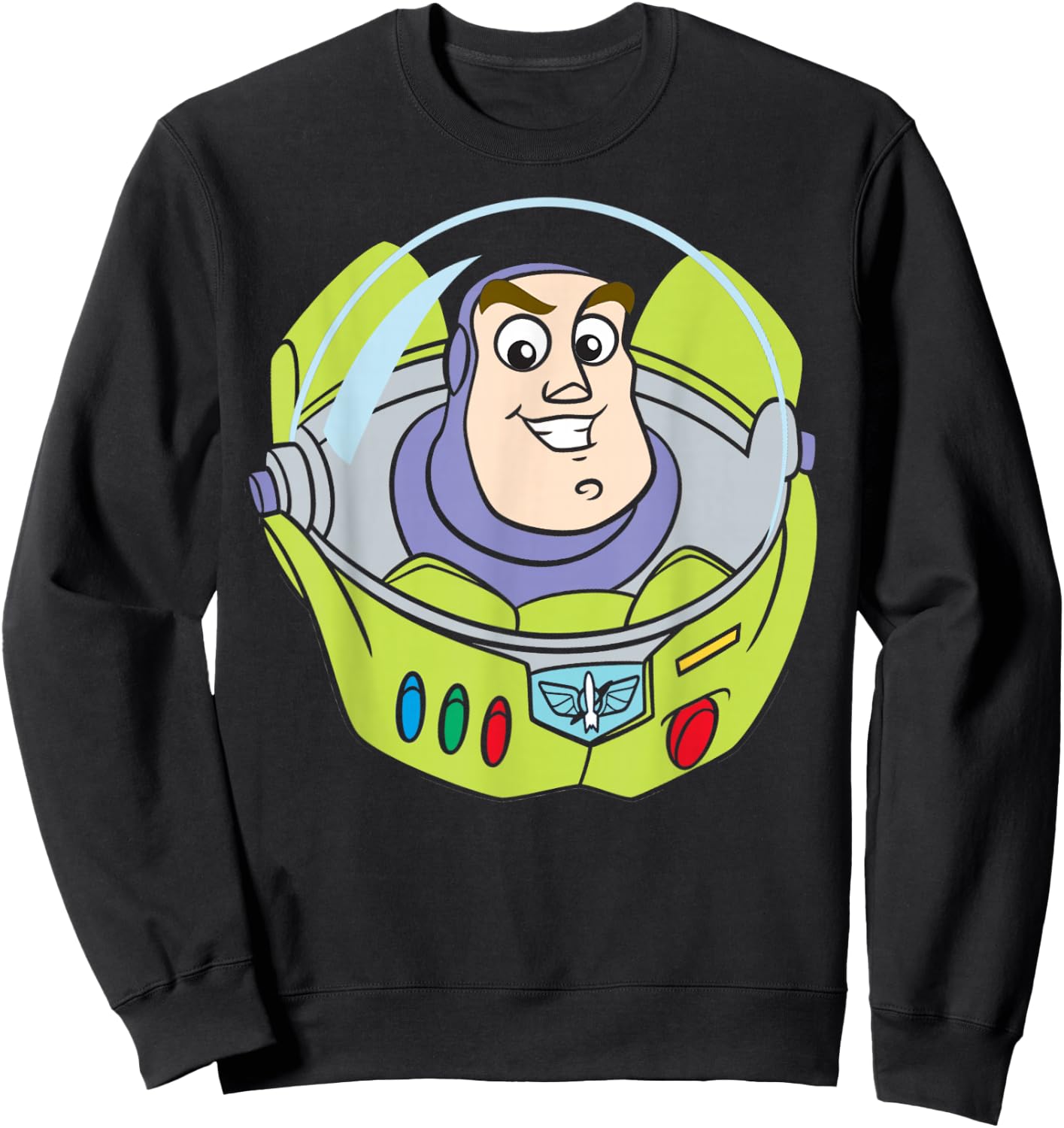 Disney Pixar Toy Story Buzz Lightyear Big Face Sweatshirt - Sweatshirt | Black