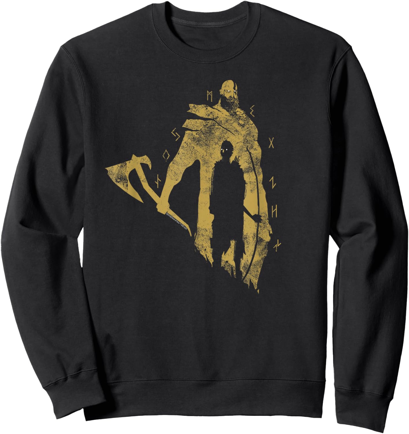 God of War Kratos and Atreus One Color Gold Sweatshirt - Sweatshirt | Black