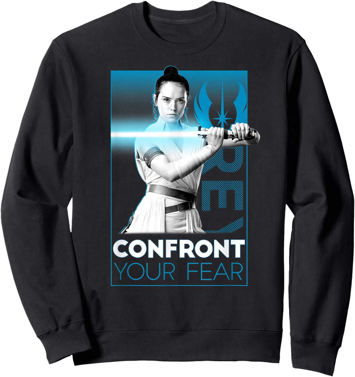 Star Wars: The Rise Of Skywalker Rey Confront Your Fears Sweatshirt - Sweatshirt | Black