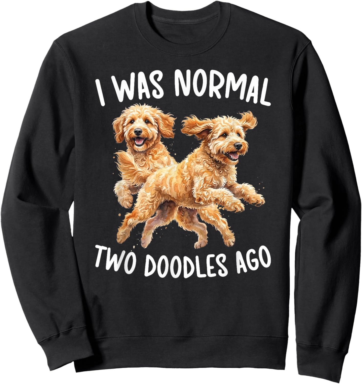 Two Doodles Ago Doodle Owner Goldendoodle Lover Sweatshirt - Sweatshirt | Black