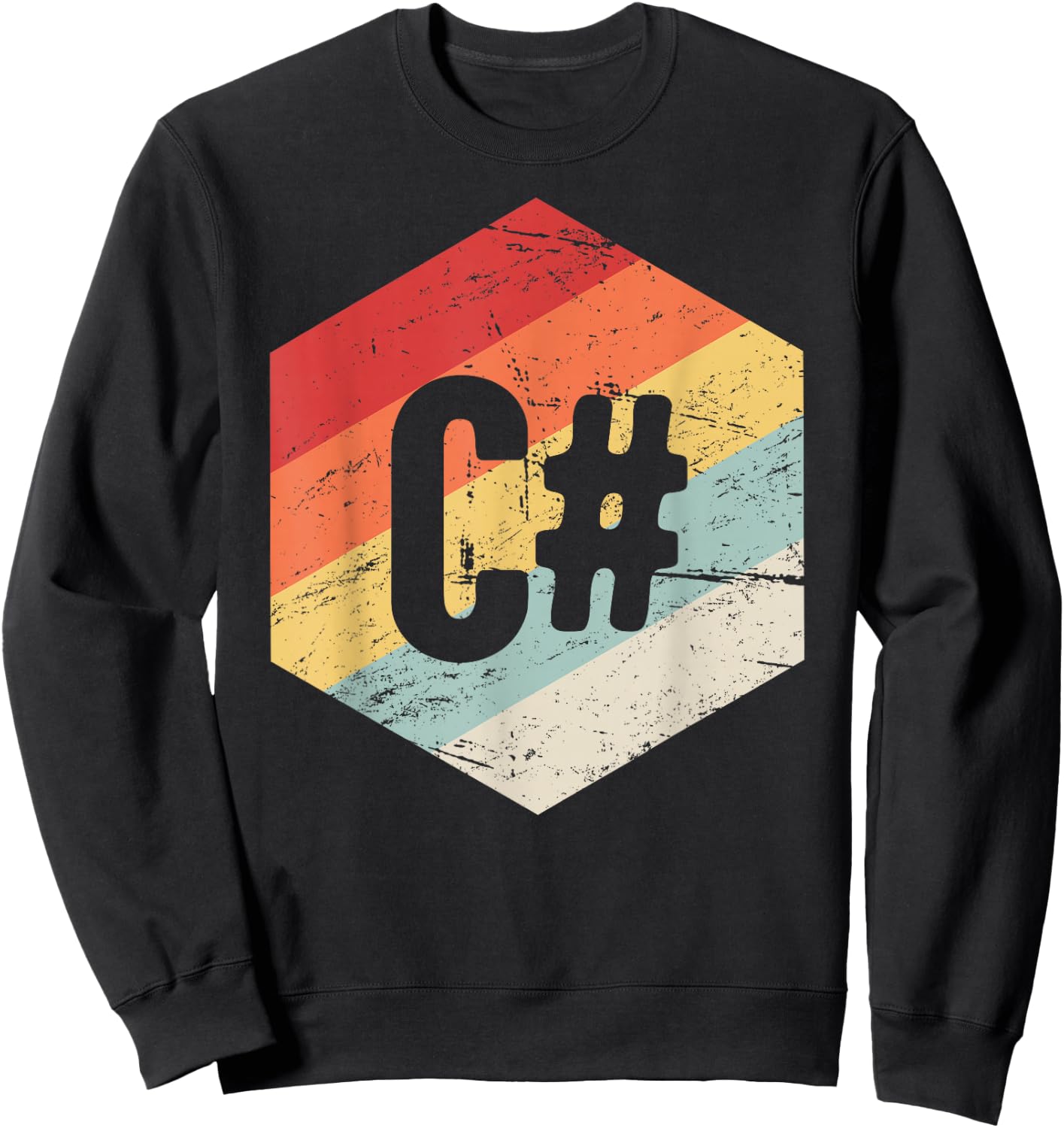 Retro C# Sweatshirt - Sweatshirt | Black