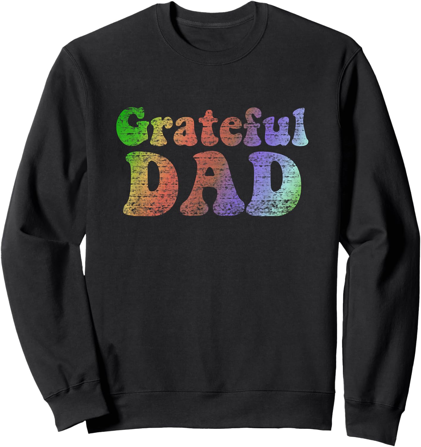 Grateful Dad Vintage Sweatshirt - Sweatshirt | Black